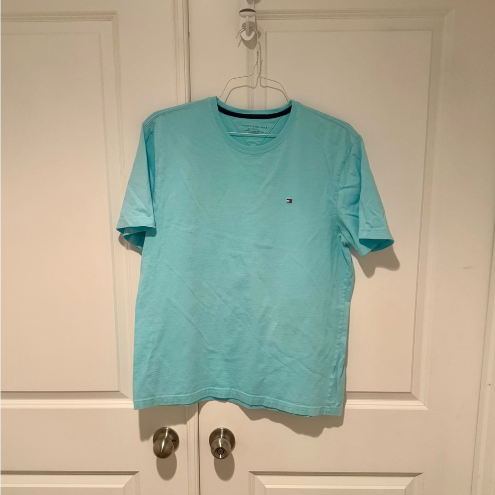 Tommy Hilfiger Men's Light Blue T-Shirt